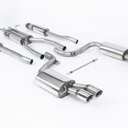 Milltek Resonated Catback Exhaust System w/ Polished Tips & EC Approval for C6 Audi S6 Quattro