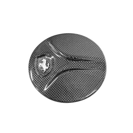 Exotic Car Gear Carbon GT-Style Fuel Door w/ Cavillino Badge for Ferrari 488 GTB / Pista [ECG-FER-488GTFD]