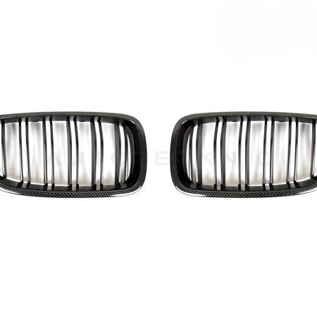 AutoTecknic Carbon Dual-Slats Front Grille Set for F10 BMW 5 Series / M5