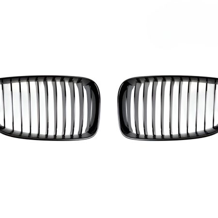 AutoTecknic Stealth Black Front Grille Set for E82 BMW 1 Series / 1M Coupe