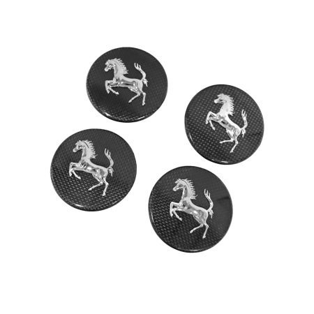 Exotic Car Gear Carbon Center Wheel Caps for 2005-2023 Ferrari [ECG-FER-CWC]