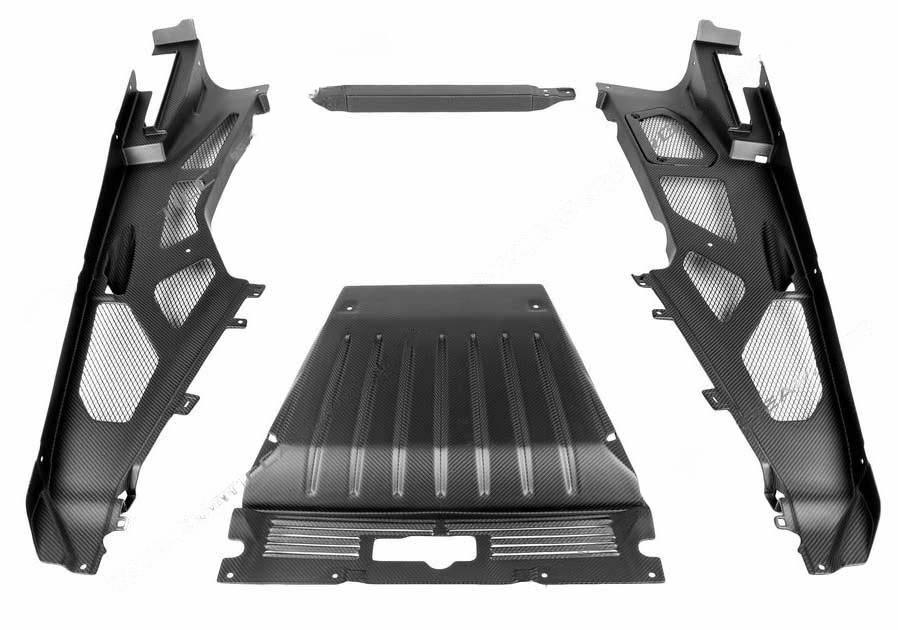 Exotic Car Gear Carbon Vented Style Engine Bay Panels Set for LP580-2 / LP610-4 Lamborghini Huracán [ECG-LAM-HUEBPSV]