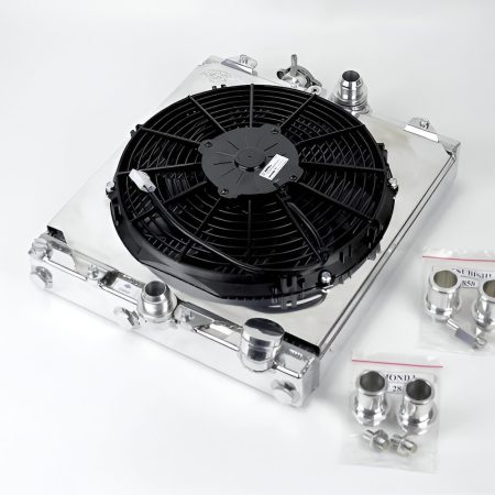 CSF Polished Ultimate Half-Radiator for EG / EK Honda Civic and CT9A Mitsubishi Lancer Evolution VII / VIII / IX [2858X]