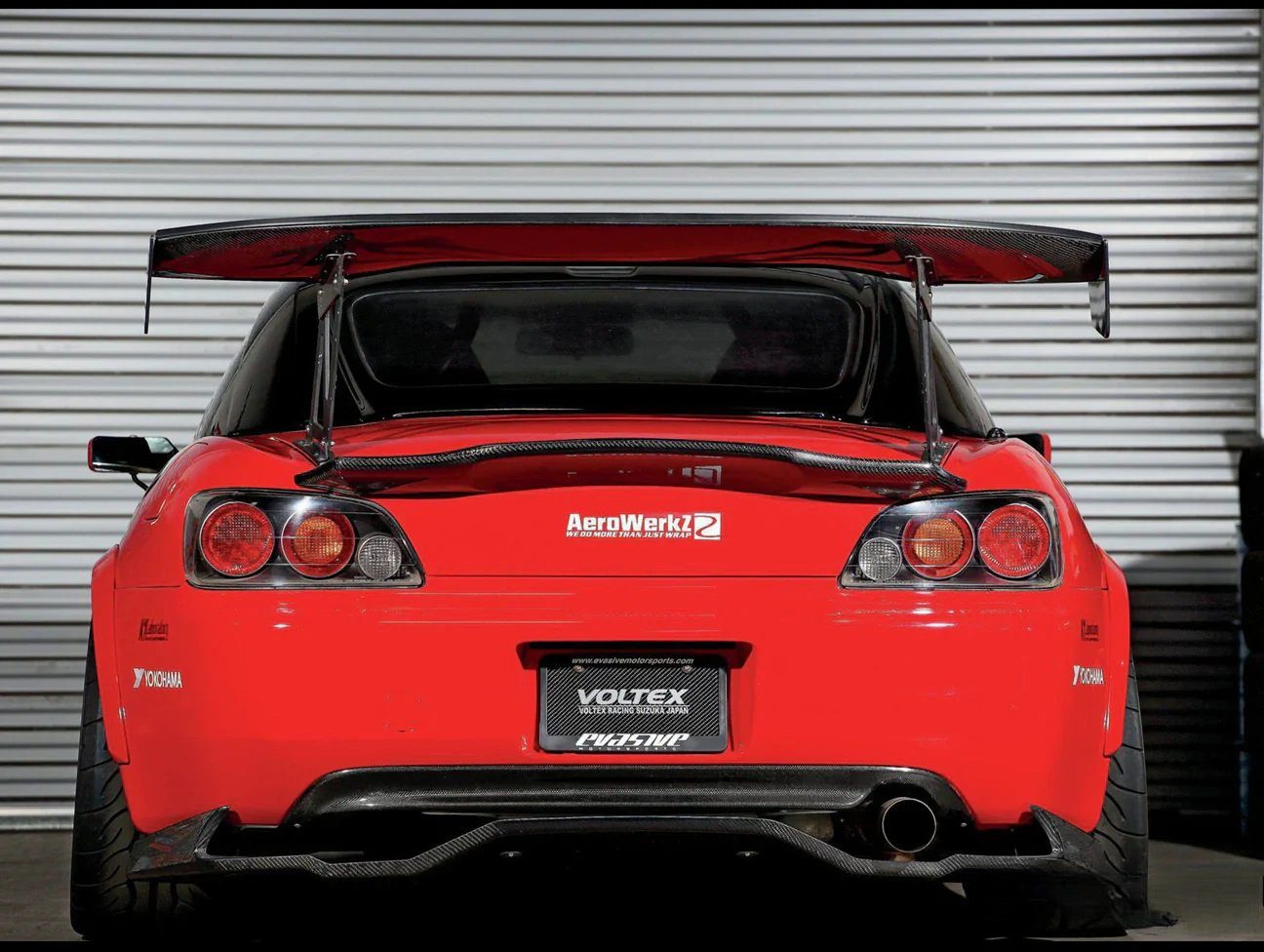 Voltex Carbon Type-2 1600mm GT Wing (side mount) with 245mm Brackets & End-Plates B for AP1 / AP2 Honda S2000 [GT-WING-2-S2000]