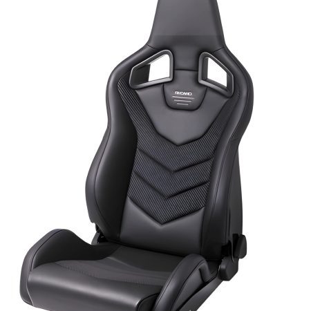 RECARO Dynamic Series Sportster GT Passenger Seat with Sub-Hole in Leather Black / Carbon Weave [410.2SH.3167]