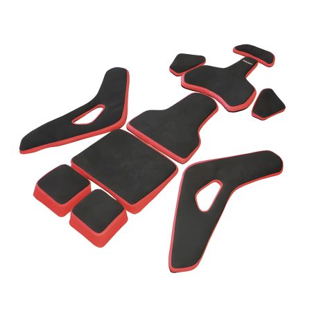 RECARO Race Series Podium Left-Pad Set (medium) in Alcantara Black / Leather Red [7228656.61.1B22]