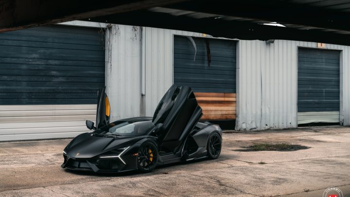 Matte Black Lamborghini Revuelto - Vossen Forged S21-04 Wheels in Satin Black Image 4