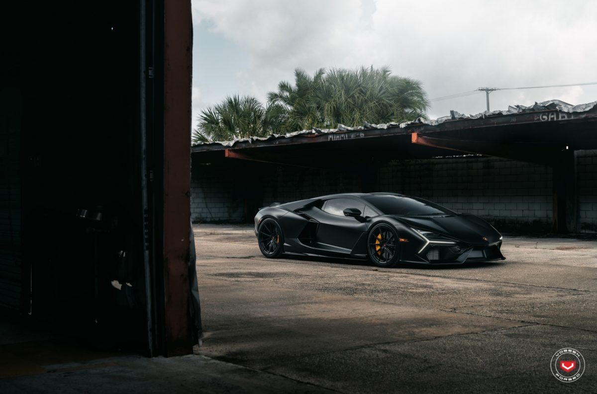 Matte Black Lamborghini Revuelto – Vossen Forged S21-04 Wheels in Satin Black