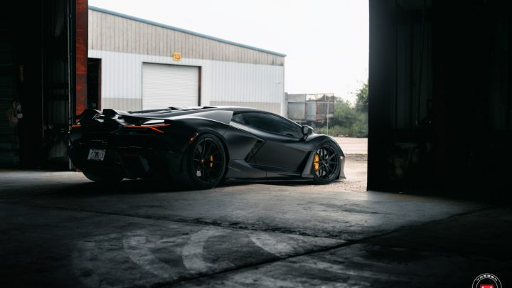 Matte Black Lamborghini Revuelto - Vossen Forged S21-04 Wheels in Satin Black Image 8