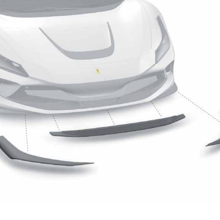 ZACOE Carbon Fiber Lower Front Lip Set for F142MFL Ferrari F8 Tributo