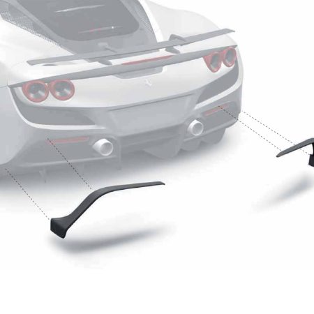 ZACOE Carbon Fiber Rear Side Flaps for F142MFL Ferrari F8 Tributo