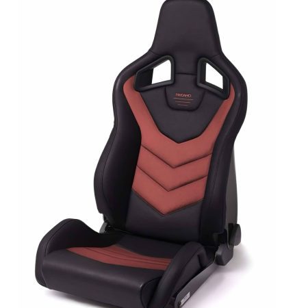 RECARO Dynamic Series Sportster GT Driver Seat with Sub-Hole in Vinyl Black / Red Suede [410.1SH.3164]