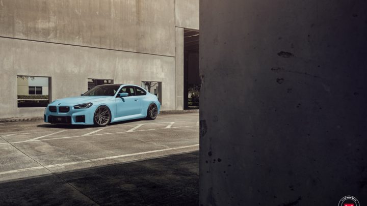 Zandvoort Blue BMW M2 - Vossen Forged M-X6 Wheels In Stealth Gray Image 11