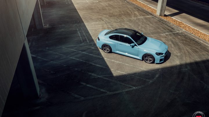 Zandvoort Blue BMW M2 - Vossen Forged M-X6 Wheels In Stealth Gray Image 15