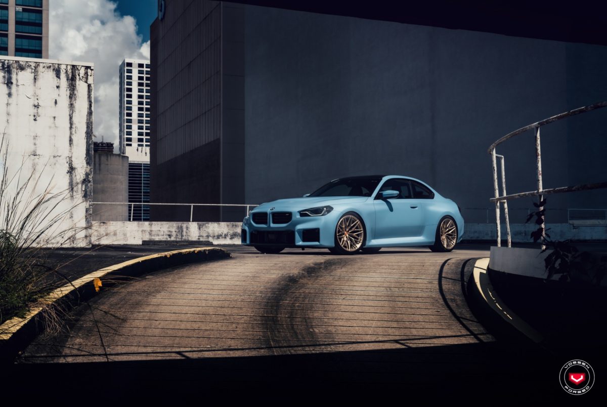 Zandvoort Blue BMW M2 – Vossen Forged S1-02 Wheels in Patina Gold