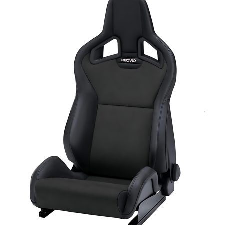 RECARO Dynamic Series Cross Sportster CS Driver Seat in Vinyl Black / Black Suede with Silver Logo [414.100.3216]