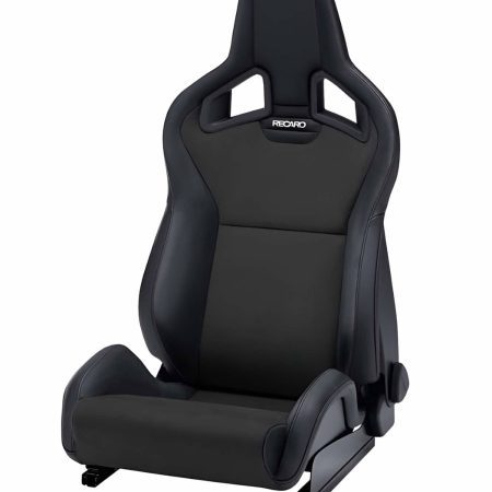 RECARO Dynamic Series Cross Sportster CS Passenger Seat in Vinyl Black / Black Suede with Silver Logo [414.200.3216]