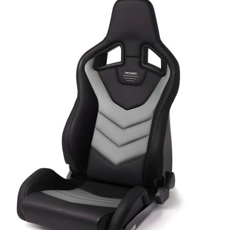 RECARO Dynamic Series Sportster GT Driver Seat with Sub-Hole in Black Vinyl / Cloud Grey Suede [410.1SH.3166]