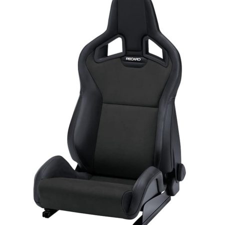 RECARO Dynamic Series Cross Sportster CS Driver Seat in Black Leather with Silver Logo [414.100.3217]