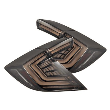 AlphaRex NOVA-Series Prismatic LED Taillights in Black Smoke for FKx Honda Civic / Type R [676010]