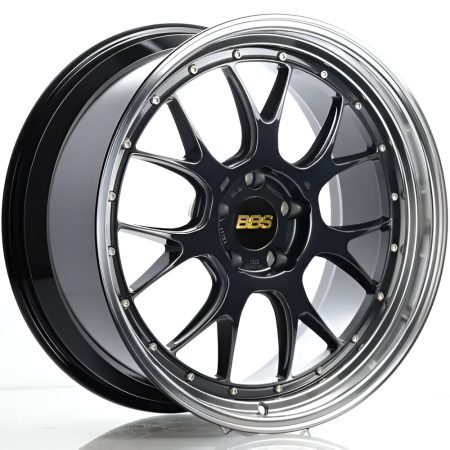 BBS Forged Line LM-R Wheel (20×11 5-120 +40) in Black Blue & Diamond-Cut Lip [LM340BB-BKBD]