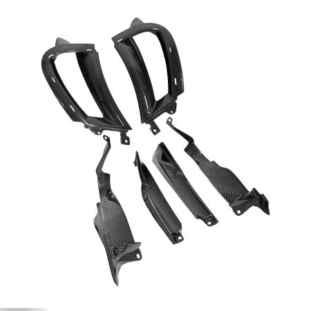 Exotic Car Gear Carbon Right and Left Front Fender Air Inlet Scoops With Brackets for P26 McLaren 720S [ECG-MCL-720FFASB]