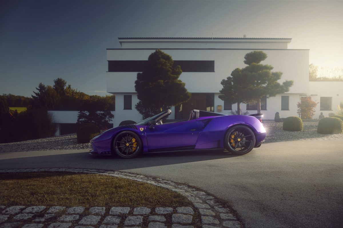 Purple Novitec Ferrari F8 N-Largo Spider – Carbon Fiber Widebody Kit & Vossen NF10 Wheels