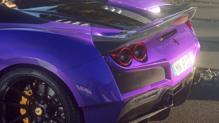 Purple Novitec Ferrari F8 N-Largo Spider - Carbon Fiber Widebody Kit & Vossen NF10 Wheels