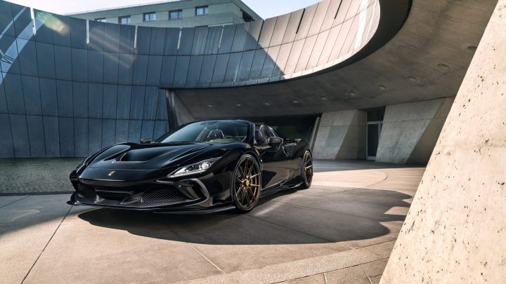 Nero Ferrari F8 Spider Refined With Novitec Carbon Fiber Aero & Wheels