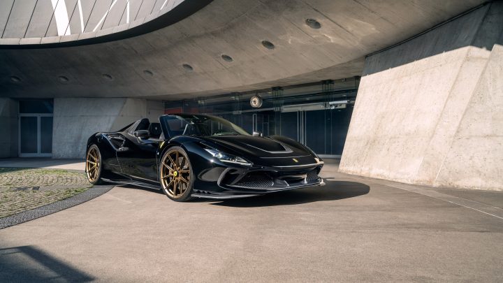 Nero Ferrari F8 Spider Refined With Novitec Carbon Fiber Aero & Wheels