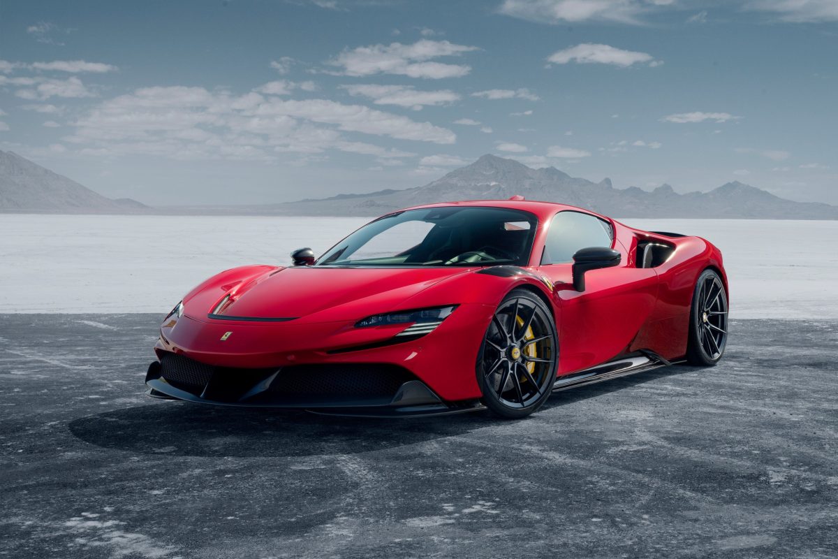 Rosso Novitec Ferrari SF90 – Carbon Fiber Aero Kit & Vossen NF10 Wheels