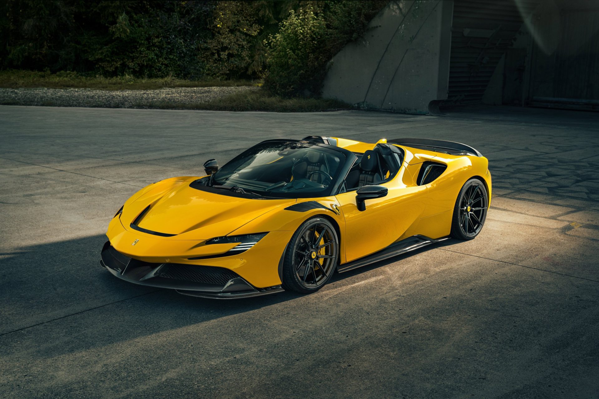Giallo Modena Novitec Ferrari SF90 Spider – Carbon Fiber Body Kit And Vossen NF10 Wheels