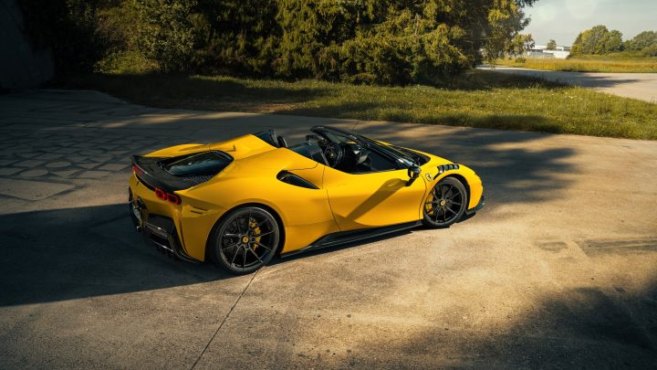 Giallo Modena Novitec Ferrari SF90 Spider - Carbon Fiber Body Kit And Vossen NF10 Wheels