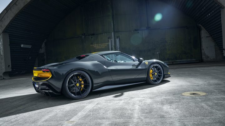 Asseto Fiorano Grigio Scuro Novitec Ferrari 296 GTB - Carbon Fiber Aero Kit And Vossen NF10 Wheels