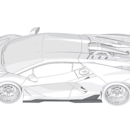 ZACOE Carbon Fiber Side Skirt Set for Lamborghini Revuelto