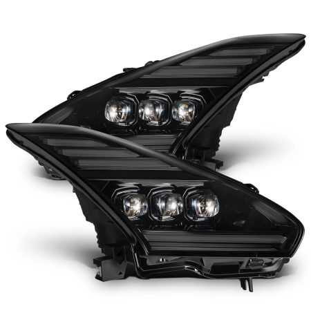 AlphaRex NOVA-Series LED Projector Headlights in Alpha Black for R35 Nissan GT-R [880360]