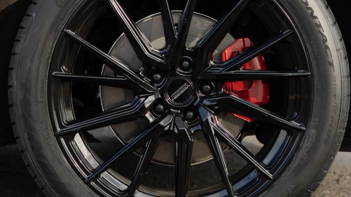 Black Tesla Model Y - Vossen HF-4T Wheels in Gloss Black