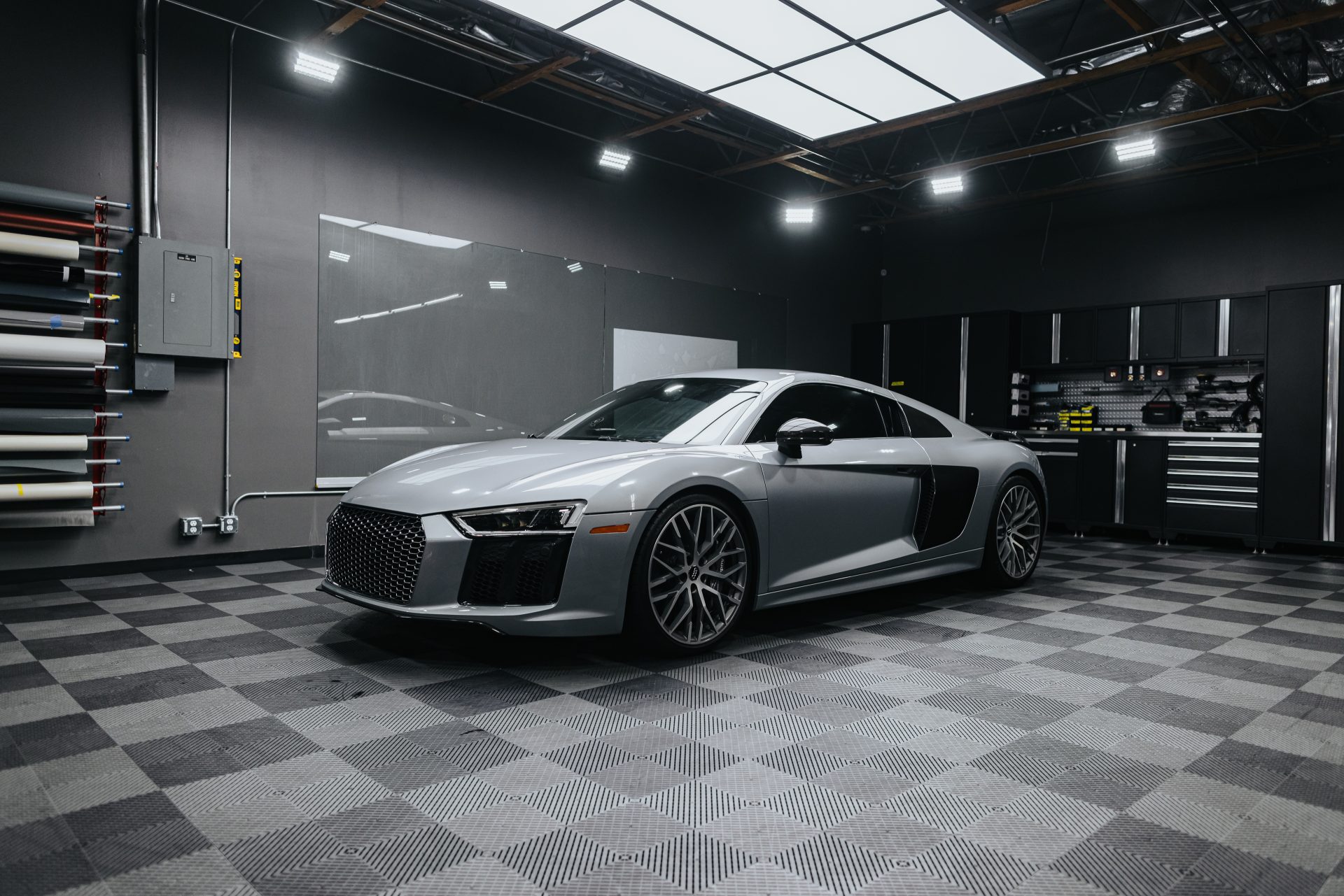 Floret Silver Audi R8 – XPEL Ultimate Plus Paint Protection Film (hood, fenders, and doors only)