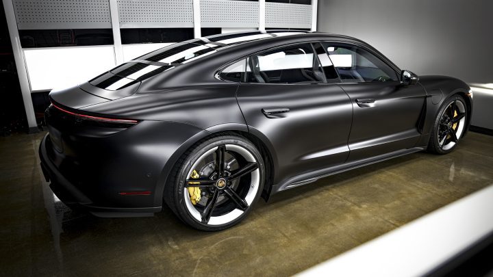 Stealth Black Porsche Taycan Turbo S – Ceramic Window Tint, PPF, Ceramic Coating and More