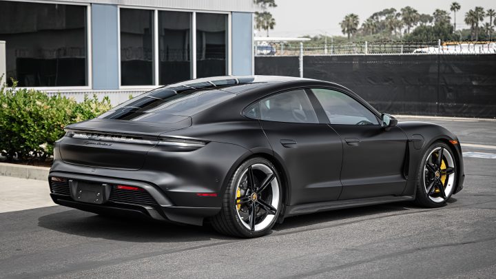 Stealth Black Porsche Taycan Turbo S – Ceramic Window Tint, PPF, Ceramic Coating and More