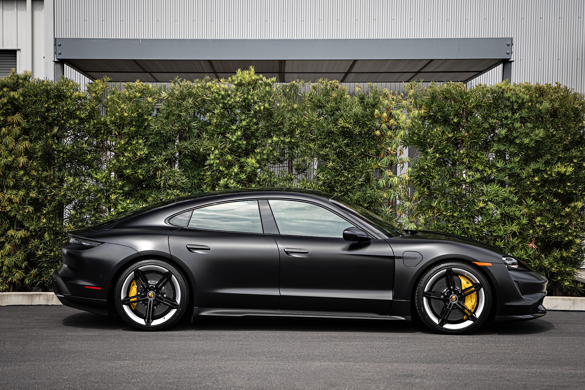 Stealth Black Porsche Taycan Turbo S – Ceramic Window Tint, PPF, Ceramic Coating and More