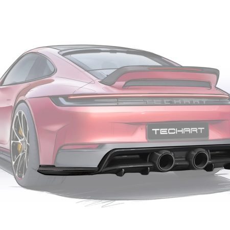 TECHART Carbon Rear Diffuser w/ Aero Wings for 992.2 Porsche 911 Carrera (all models)