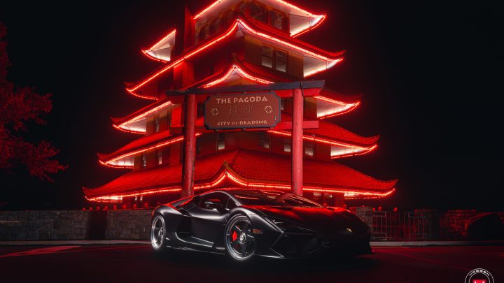 Nero Noctis Lamborghini Revuelto - Vossen GEN-91 Three-Piece Forged Wheels in Matte Black w/ Polished Lips