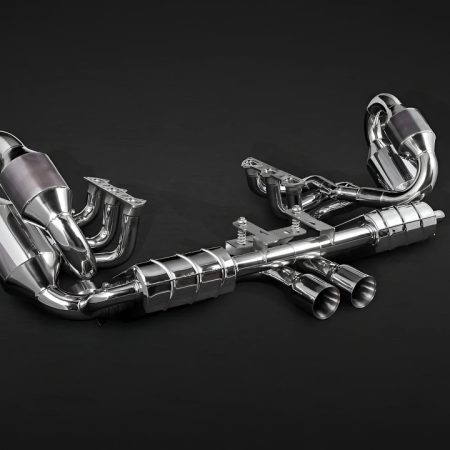 Capristo CES3 Valved Racing Exhaust w/ Headers, Sport Cats and Carbon Engine Cover for 991.1 Porsche 911 GT3 & GT3 RS [02PO08603001/02PO08603013]