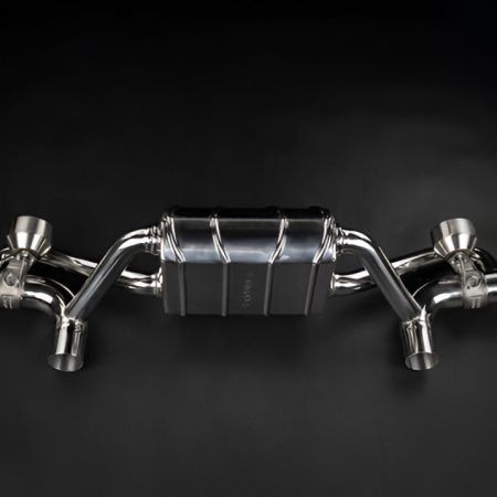 Capristo Valved Muffler w/ Wicrom Slanted Tips for 982 Porsche 718 Cayman GT4 RS