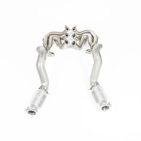 JCR Inconel Race Exhaust Manifold & Titanium Race-Silenced Link Pipe Assembly for 982 Porsche 718 Cayman GT4 RS / Spyder RS