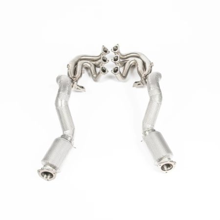 JCR Inconel Race Exhaust Manifold & Titanium Silenced Link Pipe Assembly for 982 Porsche 718 Cayman GT4 RS / Spyder RS