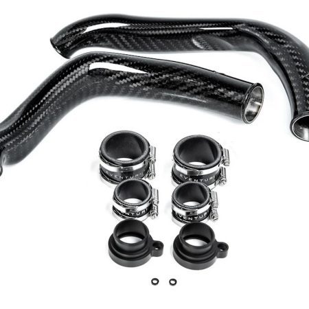 Eventuri Gloss Black Carbon Charge Pipe Set for F8X BMW M2 / M3 / M4 Competition [EVE-S55-CF-CHG-G]